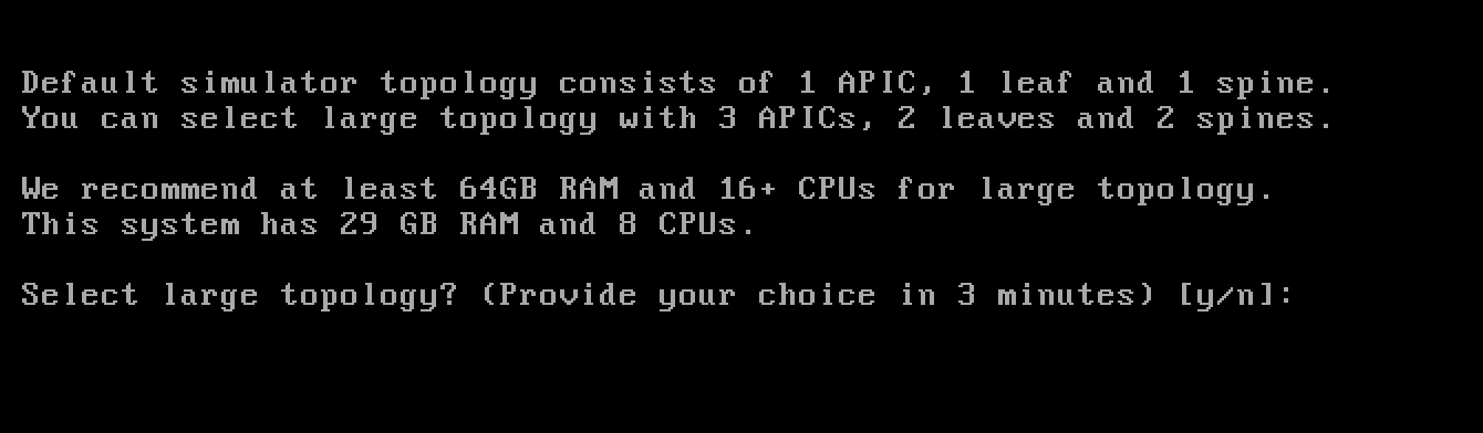 Acisim topology size