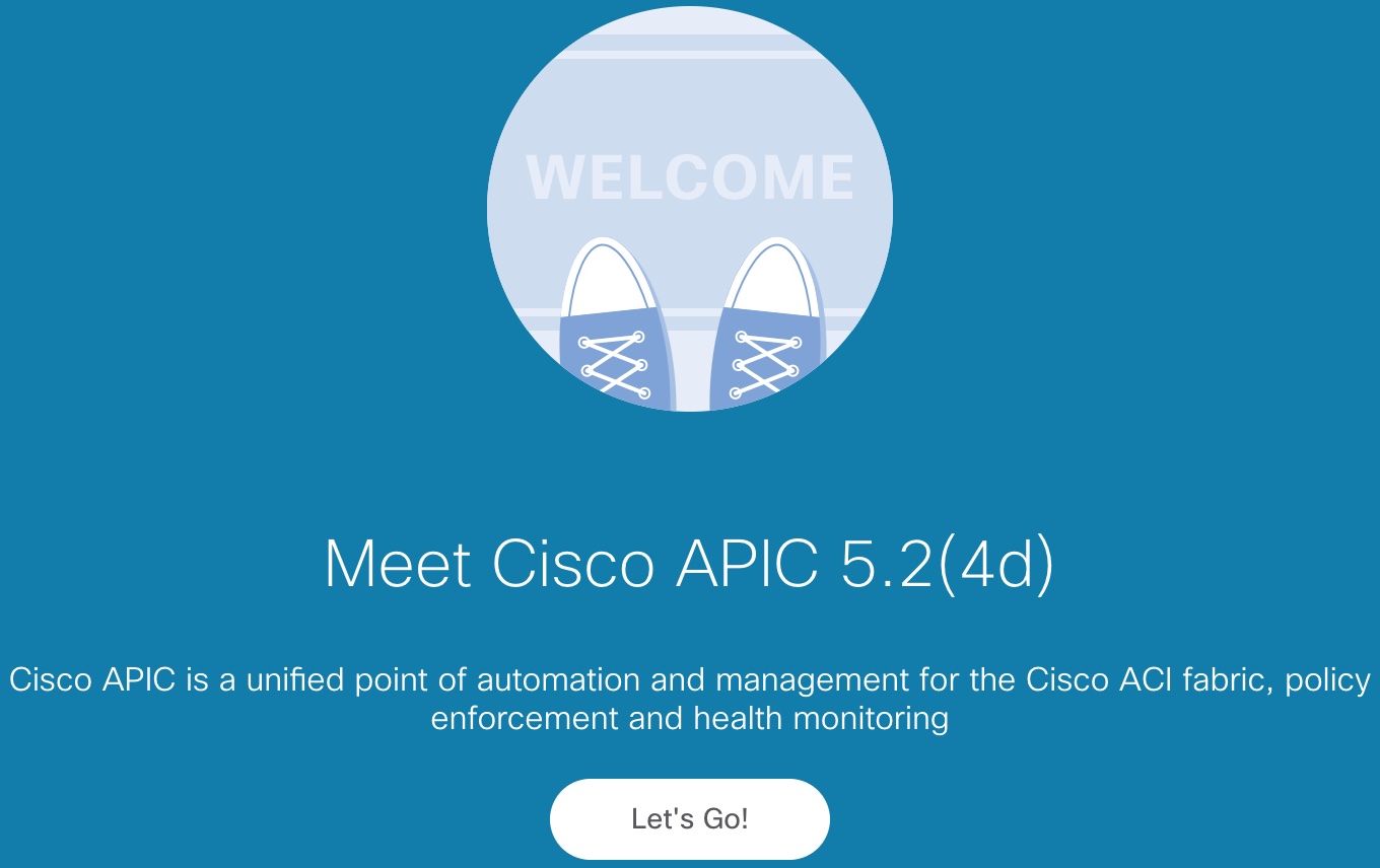 APIC Welcome Screen