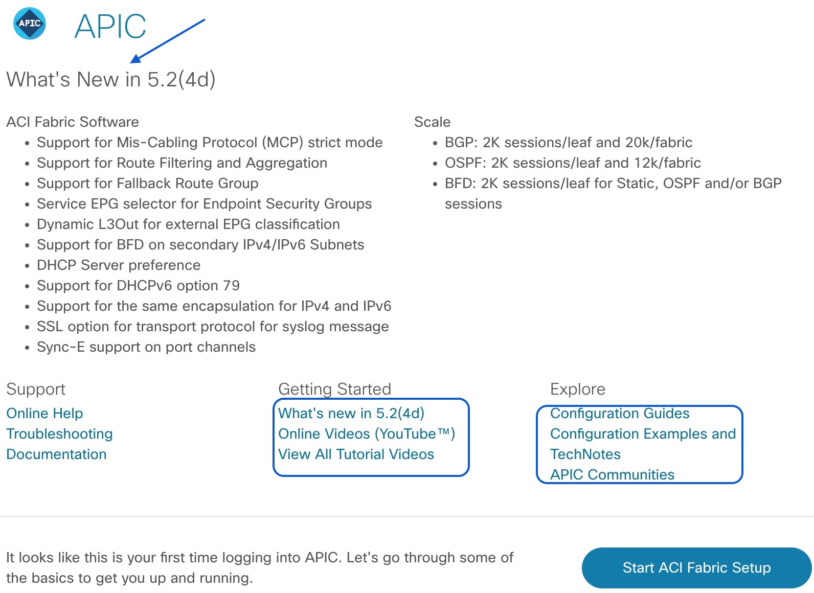 APIC Release notes