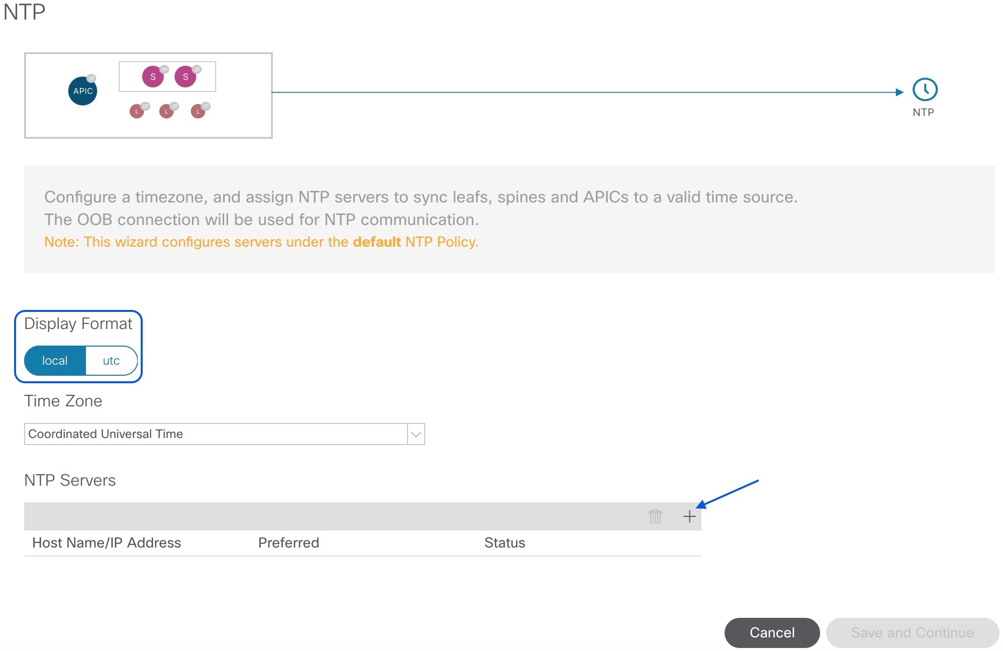 APIC NTP Configuration